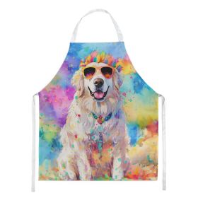 Great Pyrenees Hippie Dawg Apron Cooking Kitchen Server Baking Crafts Gardening for Adult Women Men, Unisex, Large, Multicolor