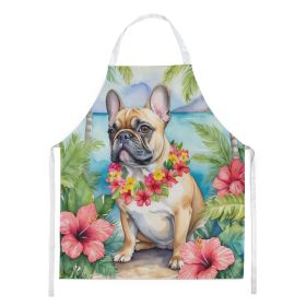 French Bulldog Luau Apron Cooking Kitchen Server Baking Crafts Gardening for Adult Women Men, Unisex, Large, Multicolor