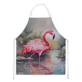 Flamingo Apron Cooking Kitchen Server Baking Crafts Gardening for Adult Women Men, Unisex, Large, Multicolor